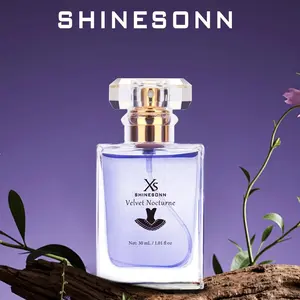 XS SHINESONN Velvet Nocturne Women's Perfume - Luxurious Velvet Scent, Long-lasting & Feminine | Elegant Blue Glass Bottle with Golden Spray, Perfect for Any Occasion, 30ml EDP