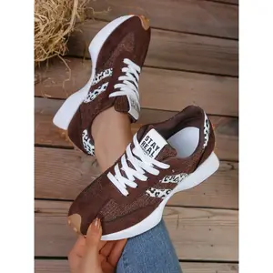 Women's Plus Size Casual Sport Shoes, Leopard Print Shoes, 12 Colors Available, Fashion Walking Shoes, Comfortable Daily Wear, All Seasons, Trendy Walking ShoesRAIMENTRY