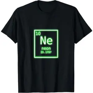 Neon Element Green Periodic Table Chemistry Nerd Costume T-Shirt