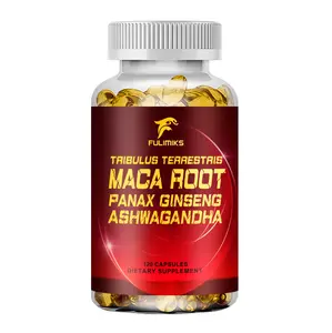 Maca Root Capsules, with Tribulus Terrestris, Maca Root, Panax Ginseng, Ashwagandha, Support Vitality, Immune, for Daily Wellness, Packaging May Vary