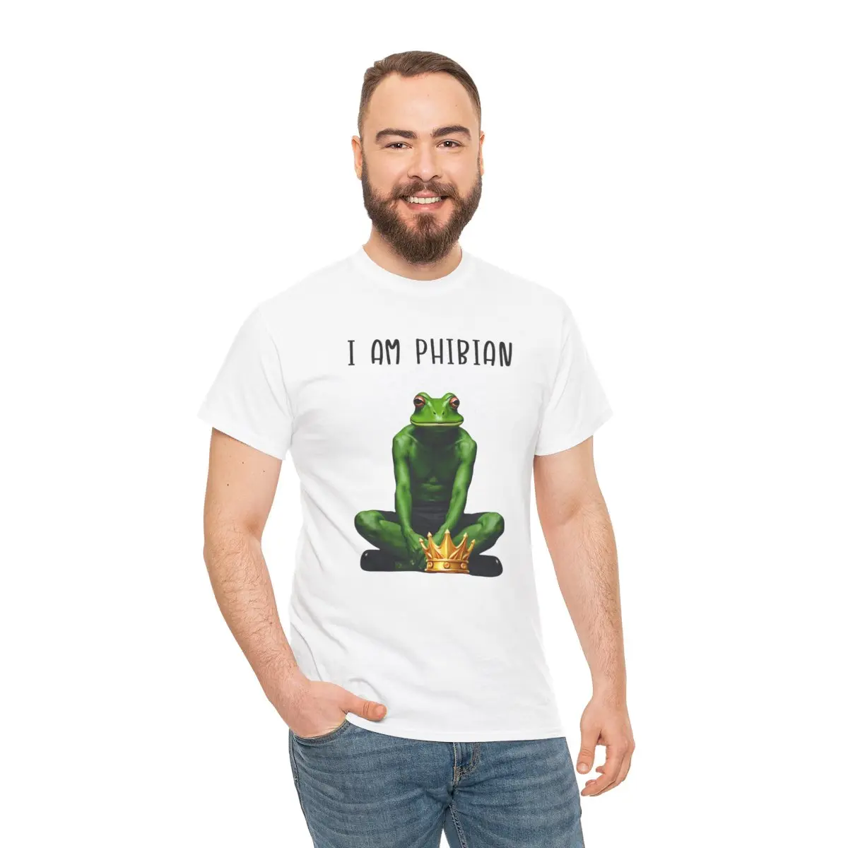 I Am Phibian Funny Unisex Heavy Cotton Tee Shirt