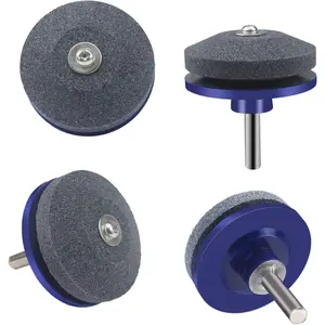 4 Pack Lawn Mower Sharpener Lawnmower  Sharpener Garden Tool for Power Drill Hand Drill