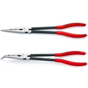 KNIPEX (00 80 01 US) 2 Pc Long Reach Needle Nose Set (28 71 280 & 28 81 280)