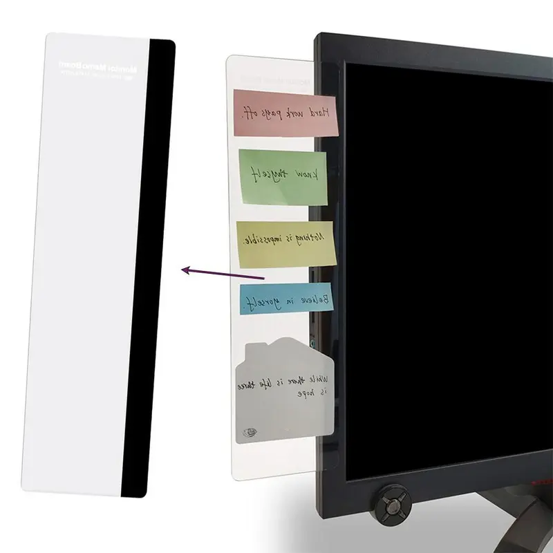 Monitor Memo Board, 2 Counts/set Computer Screen Side Memo Board, Desk Organizer for Home Office, Office Accessories, Desk Accessories