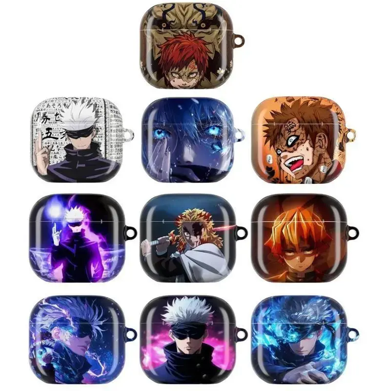 Dark Anime Ninja Aesthetic AirPods Case Red Power Eyes For Airpods Gen 1 2 3 4 & Pro 1, 2, 3 Aestheti1c AirPods Case Cover Protective ZU2105
