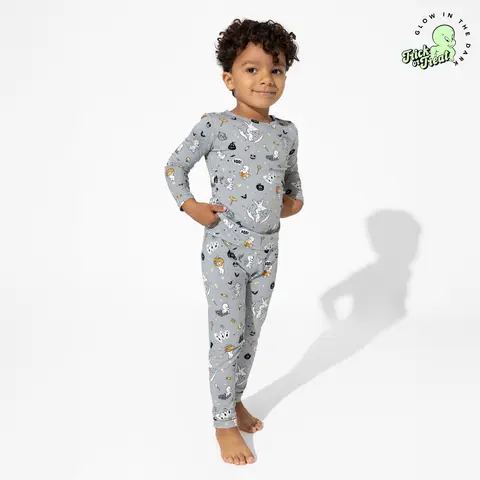 Casper Kids' Bamboo Rayon Halloween Pajama Set - Snug Fit Pjs, Soft Breathable Pjs, Multi-Age Fits, Child-Size Sleepwear