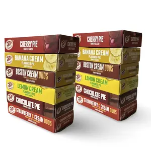 JJ's Bakery Glazed Pie Cream Flavored Variety Pack   4 Ounce Individually Boxed | Pack of 12