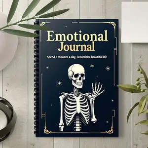 A5 Spiral Bound Self-Care Journal, Gratitude Journals, 5-Minute Daily Gratitude Planner, Mood Diary for Happiness and Optimism, Perfect Gift for Birthdays and Holidays