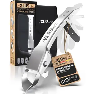 tec Professional Caulking Tool [ Stainless Steel] 4 in 1 Caulk Remover Tool Kit - Grout Remover and Finishing Tool - Professional Multitool for   Joints DIY Sealer and Scraper