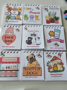 Set Of 10 Mini Coloring Book, Mini coloring book for Adults, Coloring Book for kids, Small Coloring Book, Tiny Coloring Book, Book Gift Set