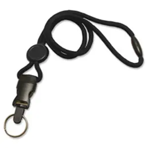 212 MAIN Breakaway Lanyard - 36 in Nylon Cord, Detachable Slider Ring for Detachment, 12-Pack Value (BK)