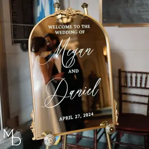 Wedding Mirror Sign - Calligraphy