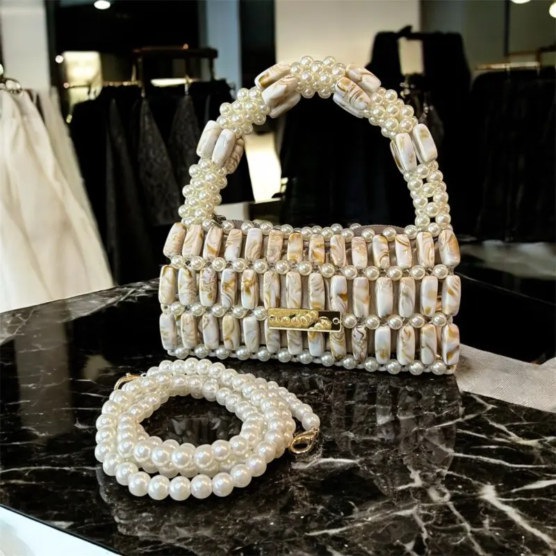 Teyana Handmade Beaded Bag for Outing with Inner Lining Perfect for Keys Cards Phone and Other Accessories Elegance Accessory 100% Handmade with Beads