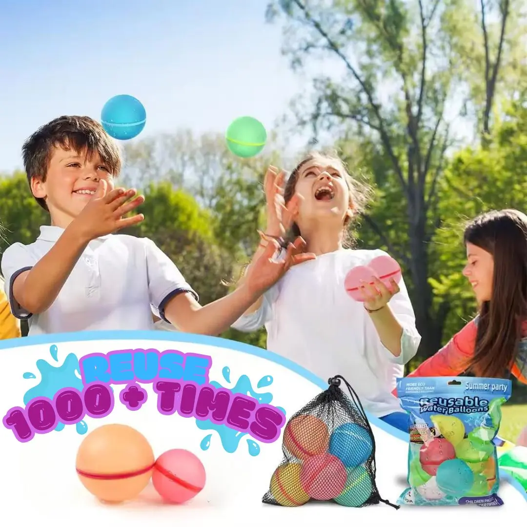 Reusable Water Balloons , MagneticSeal Water Balloons ,magnetic water ballons quick filling outdoor activities,summer gift,summer water toy, pool beach,summer fun,quick fill water balloons