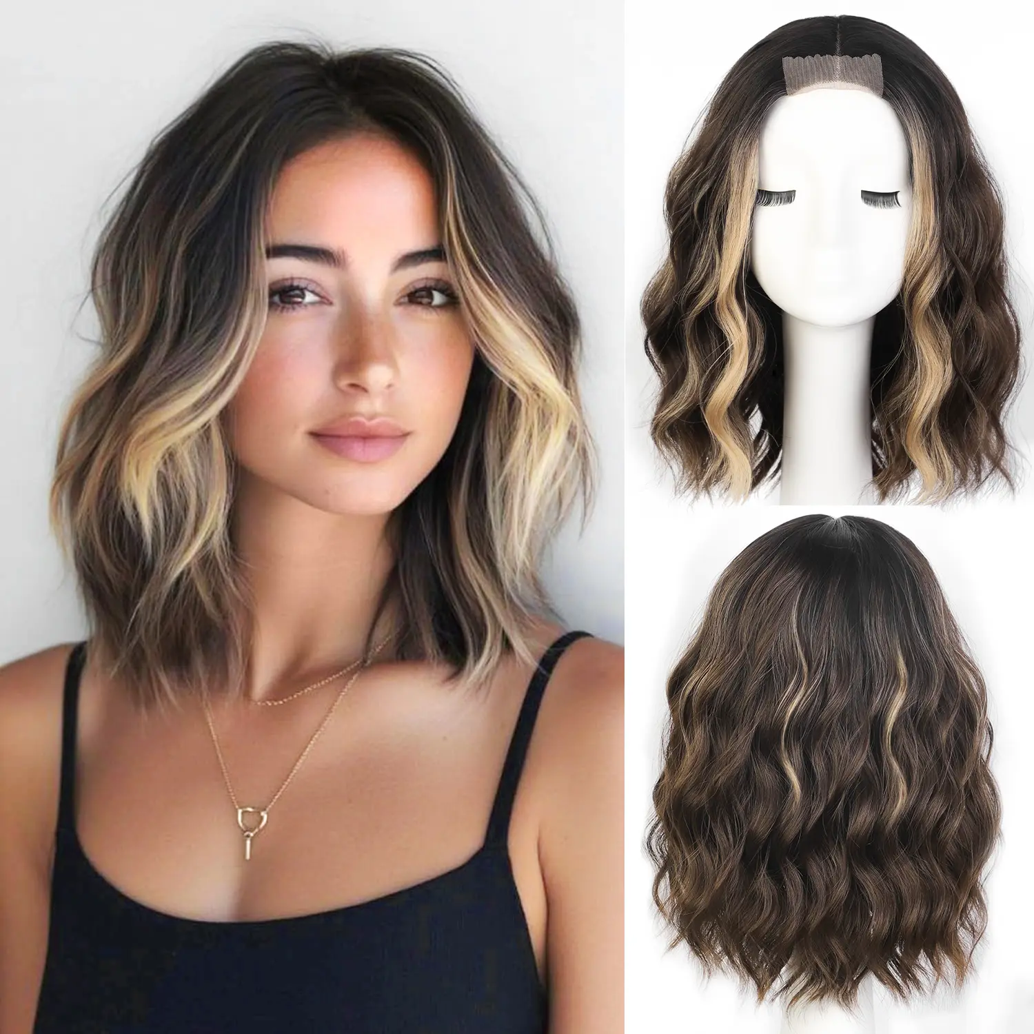 Dark Brown Mixed Blonde