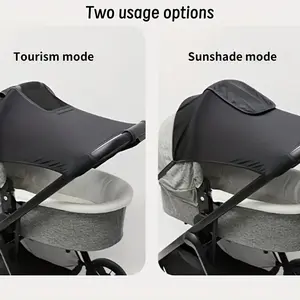 Single-Piece Elastic Band Mesh Roof Panel Trolley Sunshade Canopy, Stretchable Sun Protection & UV Protection, Easy to Carry