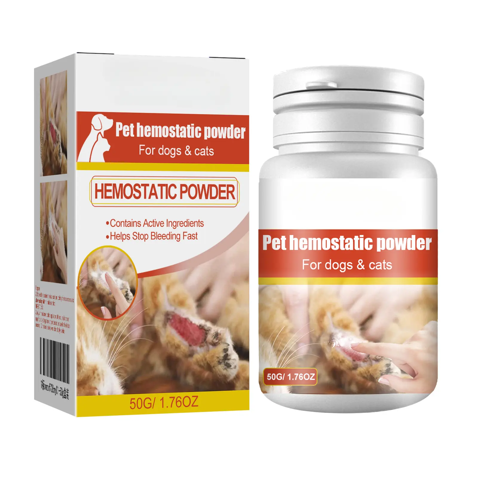 Pet Wound Powder – Cat and Dog Skin Wound Cleanser, Pain Relief and Healing Powder