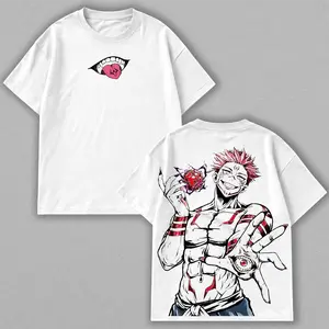 Ryomen Sukuna Comfortable Tee – Jujutsu Kaisen Anime Manga T-Shirt, King of Curses Domain Expansion Malevolent Shrine Soft Cotton Relaxed Fit Minimal Dark Graphic, Supreme Villain Aesthetic Unisex Casual Streetwear Gift