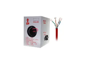 Nippon Labs 50CP-C6-ST-1K-RD 1000 ft. Bare Copper 24AWG Cat6 Bulk Cable, Stranded Wire - Red
