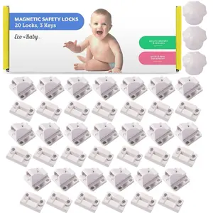 Magnetic Cabinet Locks for Babies, Baby Proofing Cabinet Locks, Child Locks for Cabinets Drawers Doors, Easy Installation No Tools Required