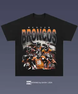 2015 Broncos 1.0 Tee Retro American Football Graphic Legacy Classic Fan-Inspired Unisex Graphic Tee Shirt