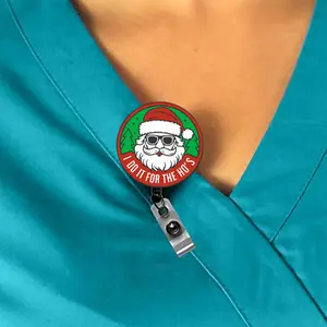 Cool Santa Does It Interchangeable Badge Reel