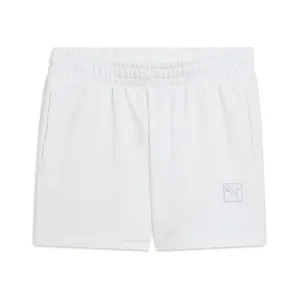 PUMA Womens Essential Elevated Mid-Rise 5 Inch Shorts Casual Bottoms Casual - White