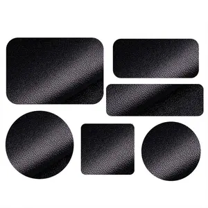 Solid Color Self Adhesive Faux Leather Patch, 6 Counts/set PU Leather Sticker, DIY Black Repair Patch for Sofa, Car Seat, Bag, Bed, Couch