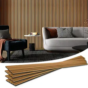 【New】Art3d  4-Pack(7.9 x 94.5 in) Wood Slat Acoustic Wall & Ceiling Panels, 3D Fluted Sound-Reducing Decor Panels,for Modern Interior Wall,TV Background and Office Decorative