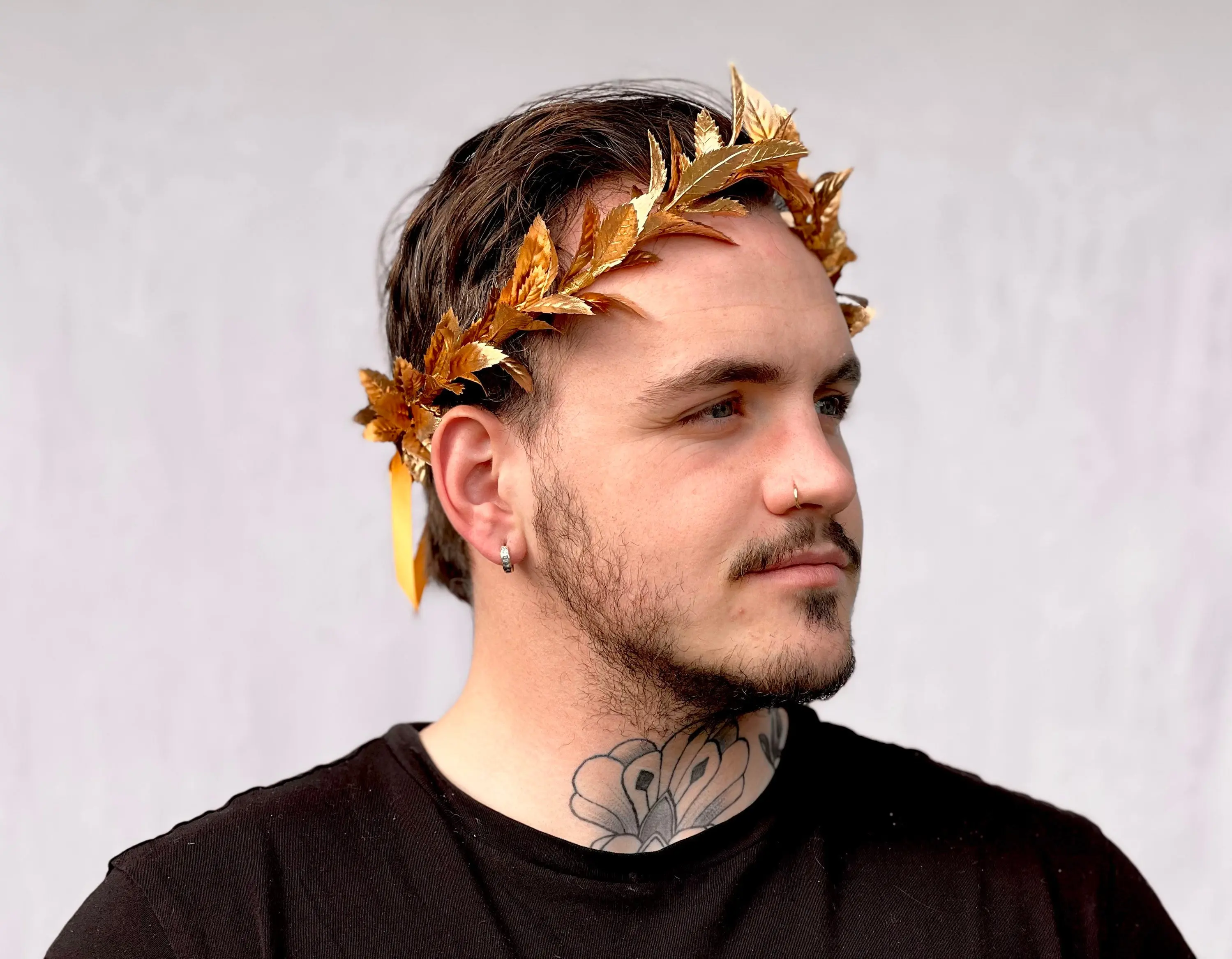 Gold Leaf Crown, Greek God, Greek Wedding, Groom, Gold Leaf Laurel, Roman Headpiece, Halloween, Toga Costume, LARP, Cosplay, Zeus, Caesar