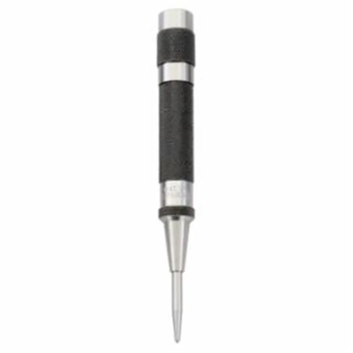 L.S. Starrett Automatic Centerpunch Tool - Model 681-50120 Type 18A, 5 in Size, 9-16 in Diameter, Hardened Steel Hardware, Ergonomic Knurled Grip, Adjustable Force, Auto Strike, No Hammer Needed for DIY Woodwork, Wood Working Projects