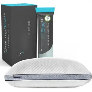 Gusseted  Pillow o Adjustable Loft, Luxury Cover, Shredded Memory  Fill w/Cooling Beads o Ideal for Wide  o Neutral Alignment for  o CertiPUR- Certified ()