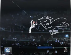 Shawn Michaels WWE Autographed 8" x 10" WrestleMania 12 Entrance Zipline Photograph - Fanatics Authentic Certified
