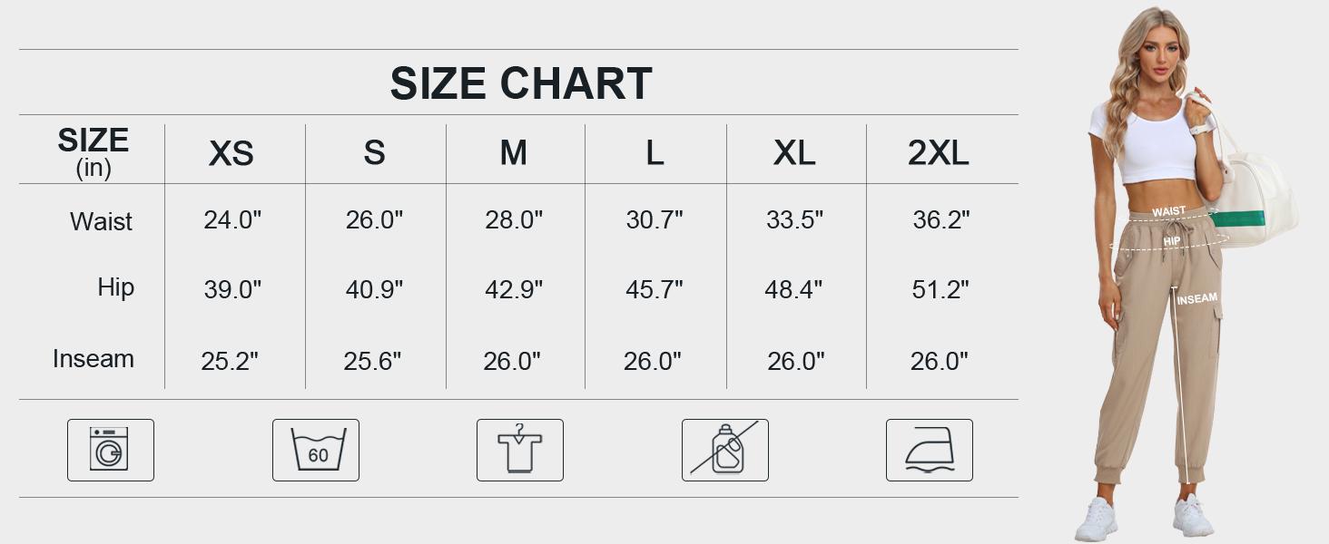 MoFiz  Outdoor Cargo Pants Lightweight Joggers Elastic Waist Athletic Hiking Sweatpants Casual Travel Pant with Pocket