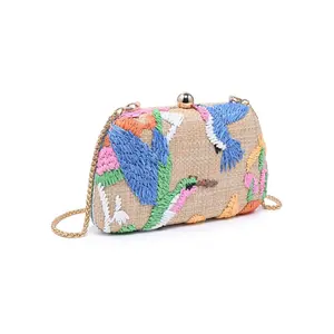 The Weston Bird Embroidered Clutch Bag