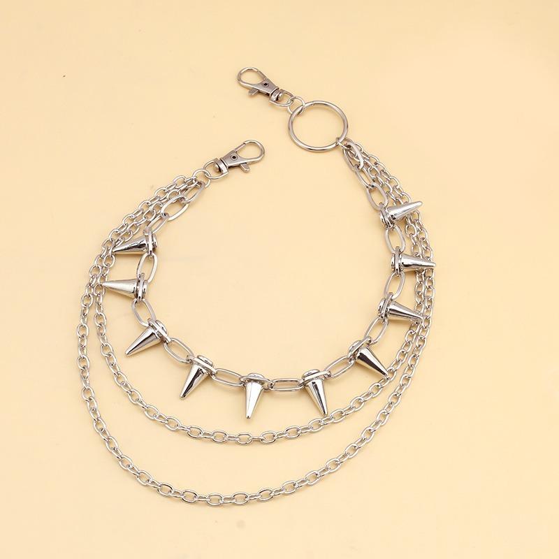 Hip Hop Punk Rock Metal Pants Waist Chain Men Women Key Chain Trousers Chain Wallet Keychain Jeans Unisex Hip-hop Jewelry Gift
