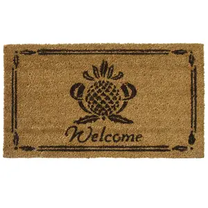 Rubber-Cal "Pineapple Welcome Mat" Pineapple Doormat, 18 x 30-Inch