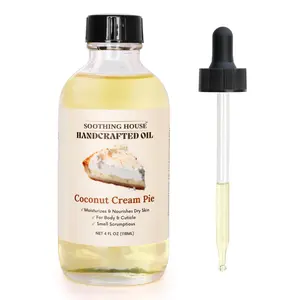 Coconut Cream Pie Body Oil - Sweet Creamy Scent, Deep Moisturizing, Glowing Skin, Fast Absorbing, Non Greasy, Handcrafted Body Oil - 4 fl oz