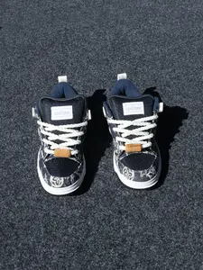 New Thick Sole Bread Shoes, Trendy Streetwear Skateboard Shoes, Durable Anti-Slip Large Size Men's Casual Outdoor Shoes