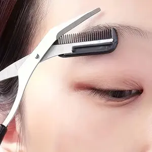 Eyebrow Razor with Precision Comb Tooth Design, Stainless Steel for Perfect Eyebrow Shaping, Compact, Portable and Travel-Friendly Makeup Tool