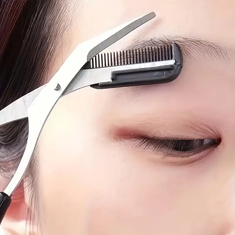 Eyebrow Razor with Precision Comb Tooth Design, Stainless Steel for Perfect Eyebrow Shaping, Compact, Portable, Travel-Friendly and Durable Makeup Tool