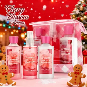 Body Care Gift Set for Women - 3 Pcs Travel Size Shower Gel Body Lotion & Body Mist Hydrating Moisturizer Long Lasting Scent Perfect for Holidays & Birthdays