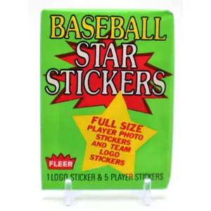 1986 Fleer Stickers Baseball Wax Pack (5 Stickers)