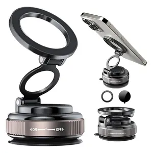 Magnetic Car Phone Holder for MagSafe: 28+LBS Strong Suction Vacuum Phone Mount for Men/Women - 360° Rotatable Adjustable Portable Cell Phone Stand for iPhone 12-16 Pro Max Plus