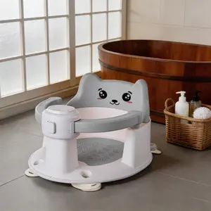 Baby Bath Seat 6 Months+, Non Slip Suction Cup Bath Chair Soft Cushion Safe Sitting Support for Toddler Shower