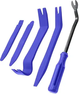 5 Pcs Car Trim Removal Kit - Upholstery Tools, Auto Clip Removal Pry Tool & Push Pin Puller, Blue