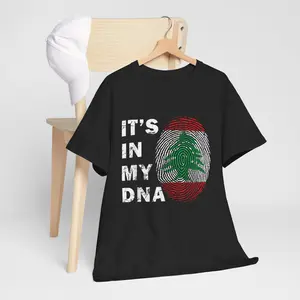 Lebanon In My DNA Proud Lebanon Flag Lebanese T-Shirt Unisex T-Shirt, Short-sleeve, Full Color Man Menswear