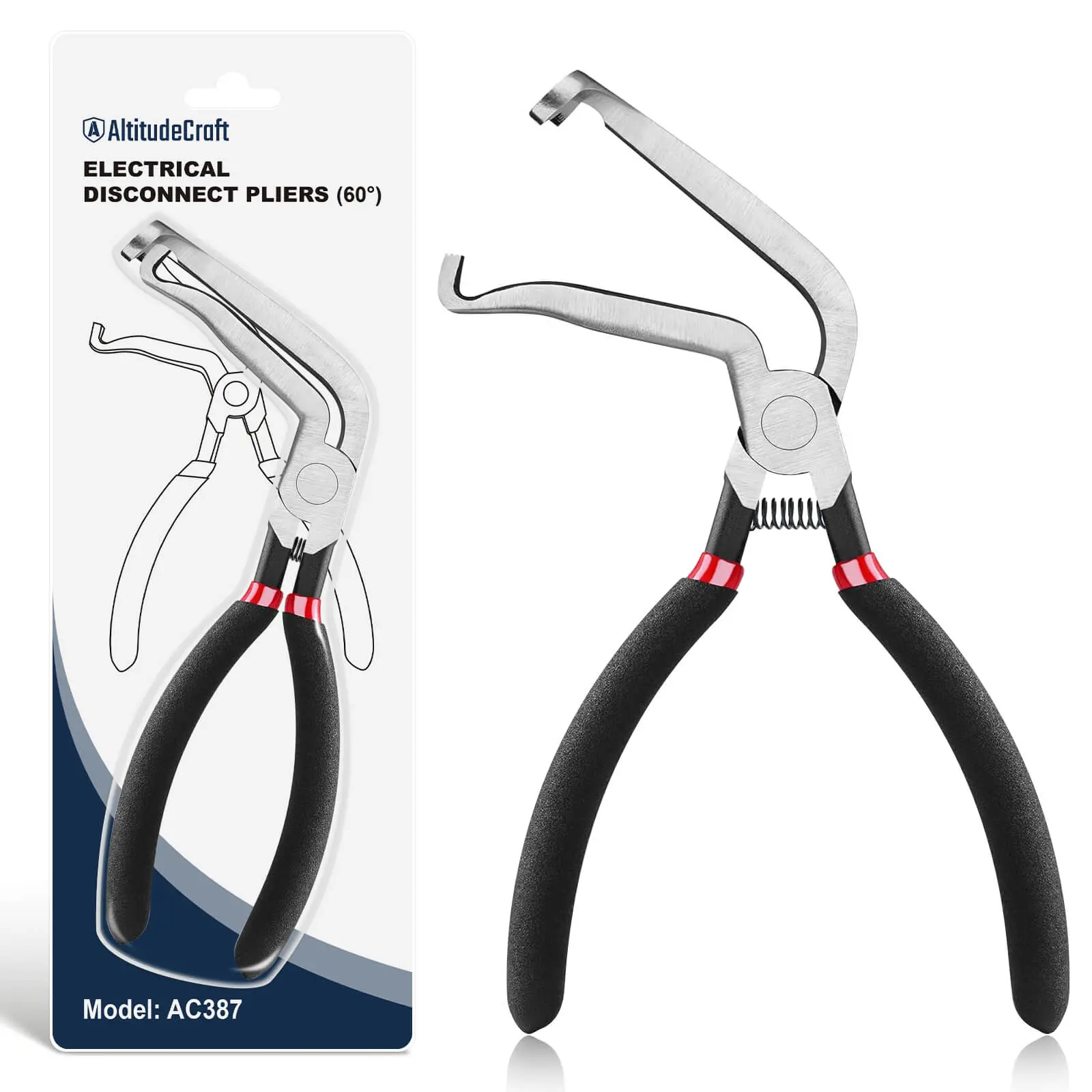 AltitudeCraft 60° Angled Electrical Disconnect Pliers, Auto Connector Release Tool for Car, Fuel Injectors, MAF Sensors and Coils, Fuel Line Disconnect Tool #Summervibes