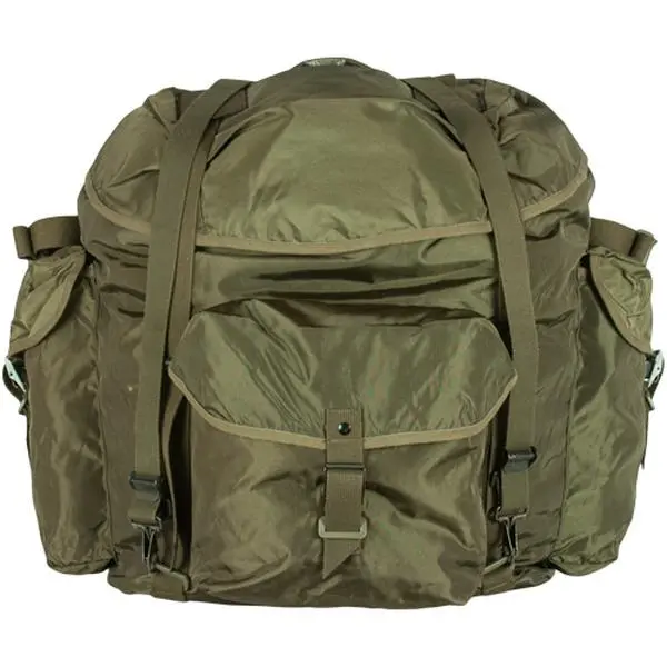 Fox Outdoor 94-750 Austrian Military A.L.I.C.E. Type Rucksack, Outdoors Hiking Backpack with Adjustable Strap, Buckle, Drainage Hole, Hiking Backpacks, Fitted Storm Flap With Dual Cinch Straps, Waterproof, Waterproof Liner, Olive Drab, Adjustable Straps