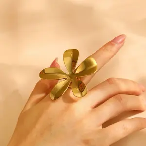 Oversized Adjustable Ring - Fashion Statement Accessory for Daily Wear, Comfortable Open Design for Easy Fit